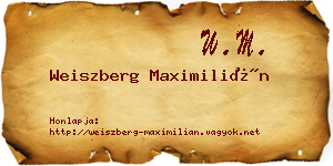 Weiszberg Maximilián névjegykártya